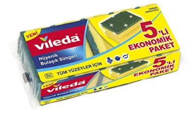 Vileda Glitzi Yeşil Sünger Oluklu Eko Paket Adet