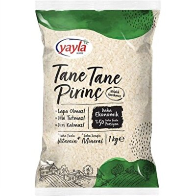 Yayla Tane Tane Pirinç 1 kg